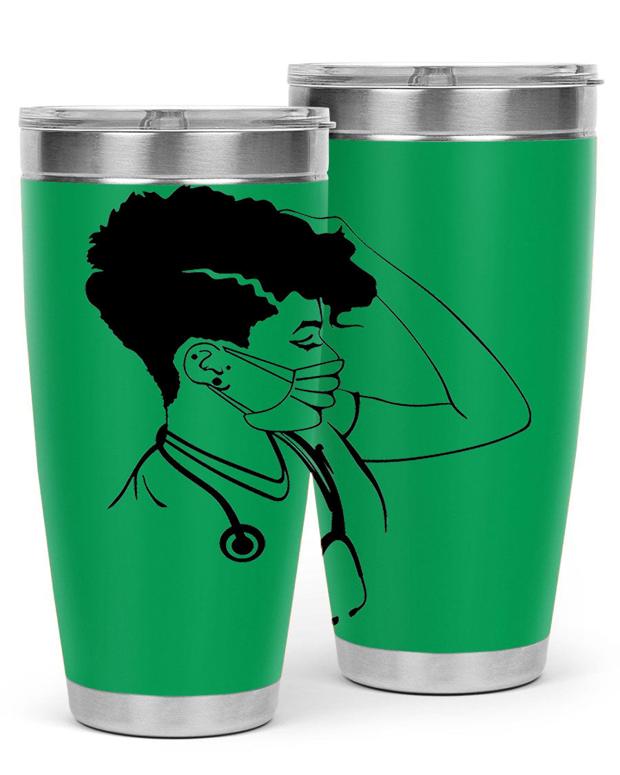 Black Nurse 3# Tumbler in stainless steel with a stylish design, perfect for keeping drinks hot or cold.