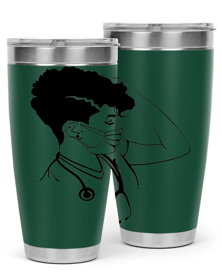 Black Nurse 3# Tumbler in stainless steel with a stylish design, perfect for keeping drinks hot or cold.