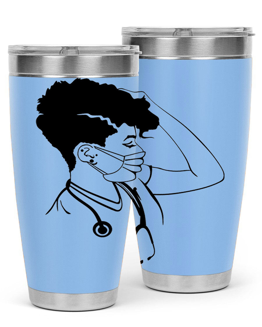Black Nurse 3# Tumbler in stainless steel with a stylish design, perfect for keeping drinks hot or cold.