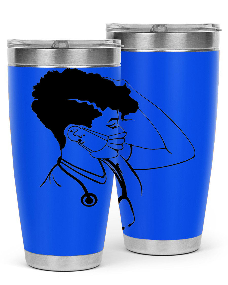 Black Nurse 3# Tumbler in stainless steel with a stylish design, perfect for keeping drinks hot or cold.