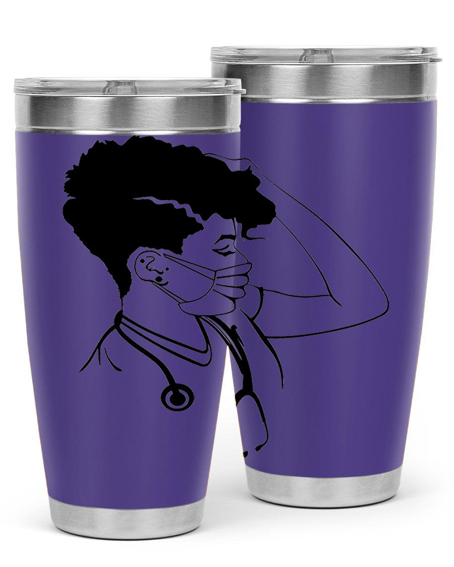 Black Nurse 3# Tumbler in stainless steel with a stylish design, perfect for keeping drinks hot or cold.