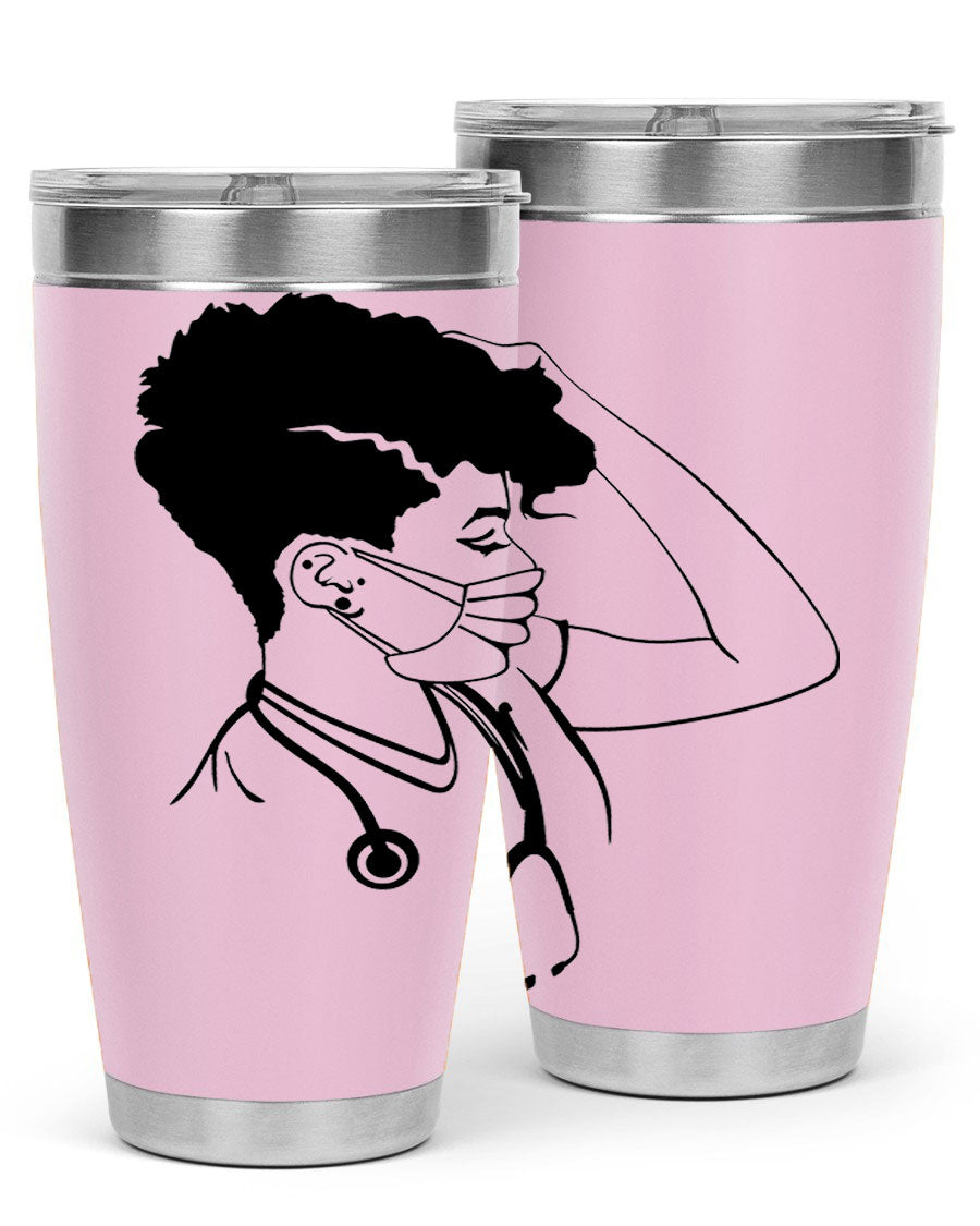 Black Nurse 3# Tumbler in stainless steel with a stylish design, perfect for keeping drinks hot or cold.