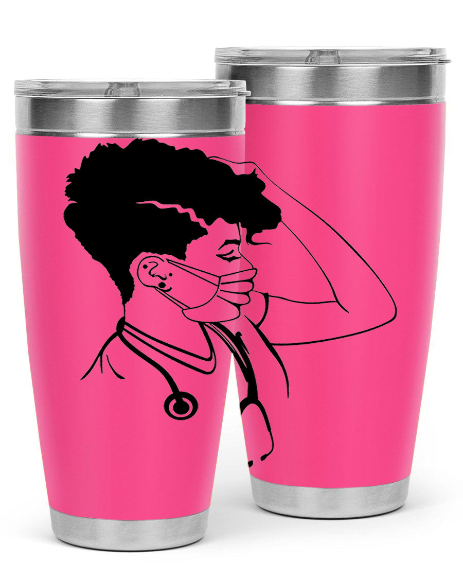 Black Nurse 3# Tumbler in stainless steel with a stylish design, perfect for keeping drinks hot or cold.