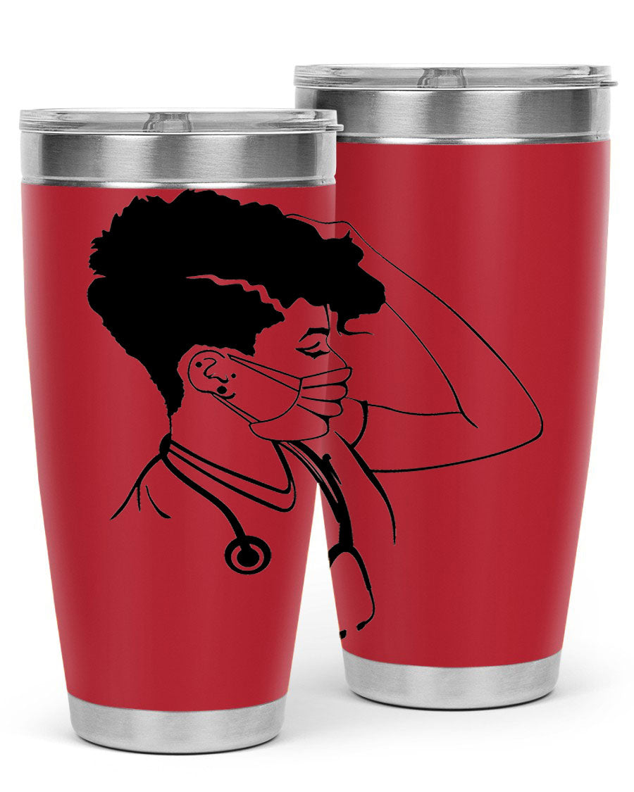 Black Nurse 3# Tumbler in stainless steel with a stylish design, perfect for keeping drinks hot or cold.