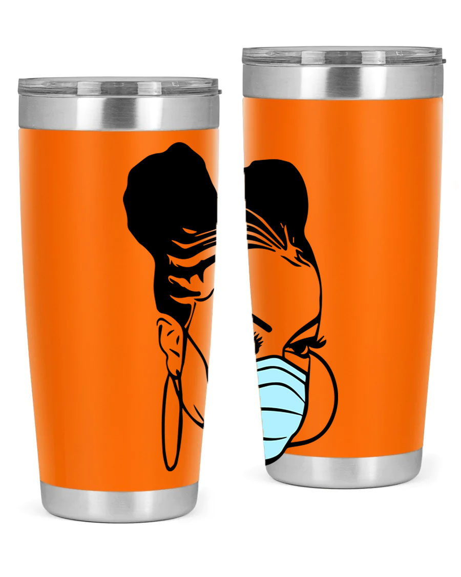 Black Nurse 20oz Tumbler made of stainless steel with a stylish design, perfect for hot and cold beverages.
