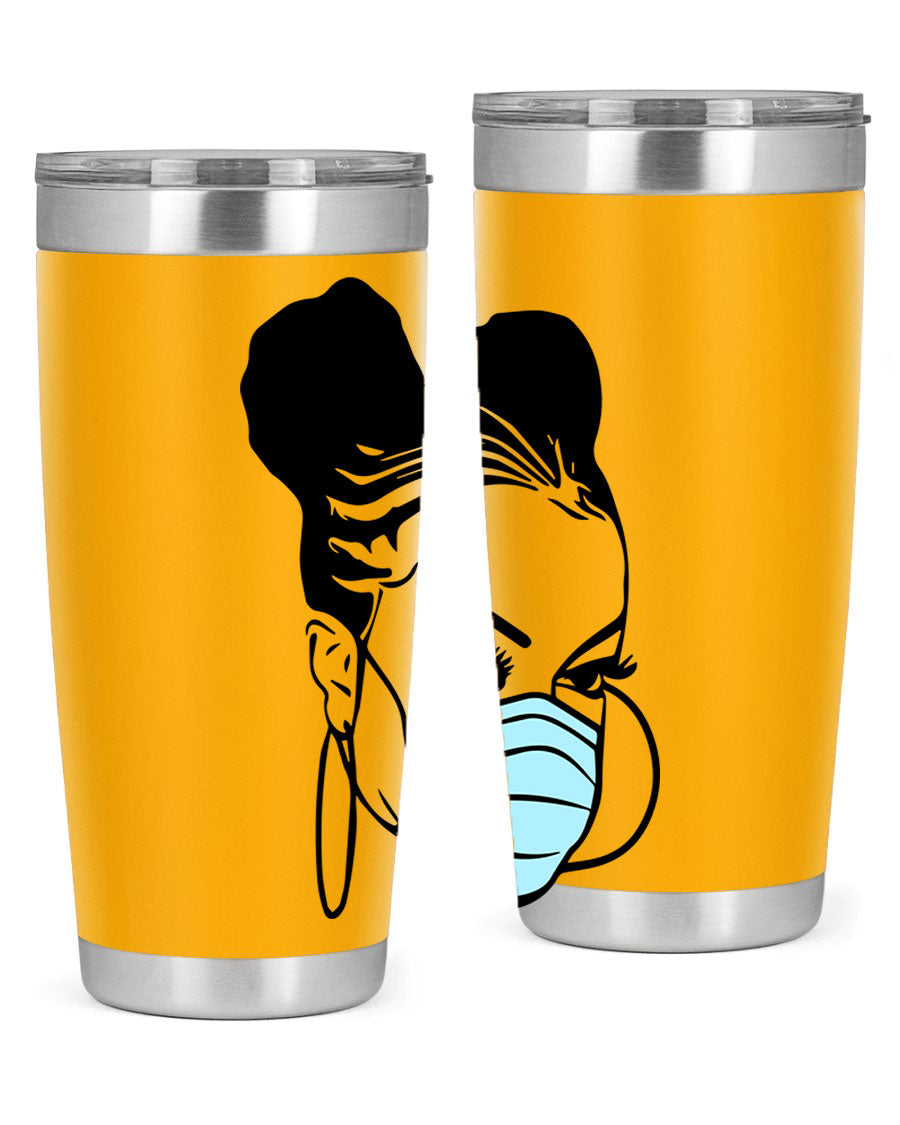 Black Nurse 20oz Tumbler made of stainless steel with a stylish design, perfect for hot and cold beverages.