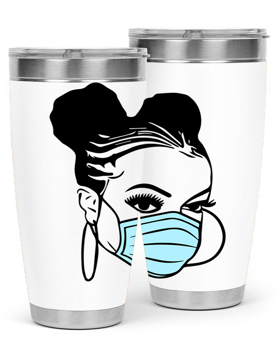 Black Nurse 20oz Tumbler made of stainless steel with a stylish design, perfect for hot and cold beverages.