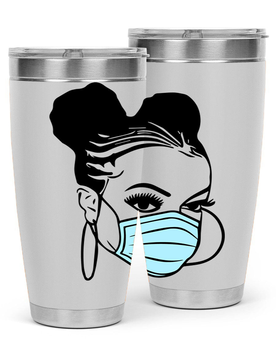 Black Nurse 20oz Tumbler made of stainless steel with a stylish design, perfect for hot and cold beverages.