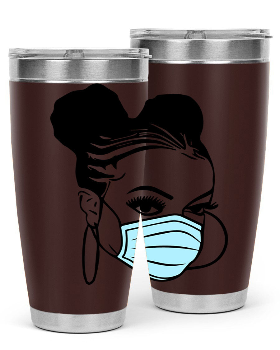 Black Nurse 20oz Tumbler made of stainless steel with a stylish design, perfect for hot and cold beverages.