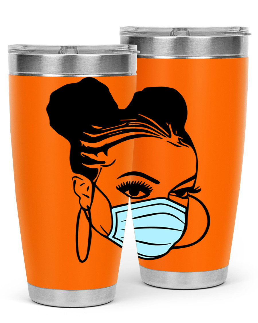 Black Nurse 20oz Tumbler made of stainless steel with a stylish design, perfect for hot and cold beverages.