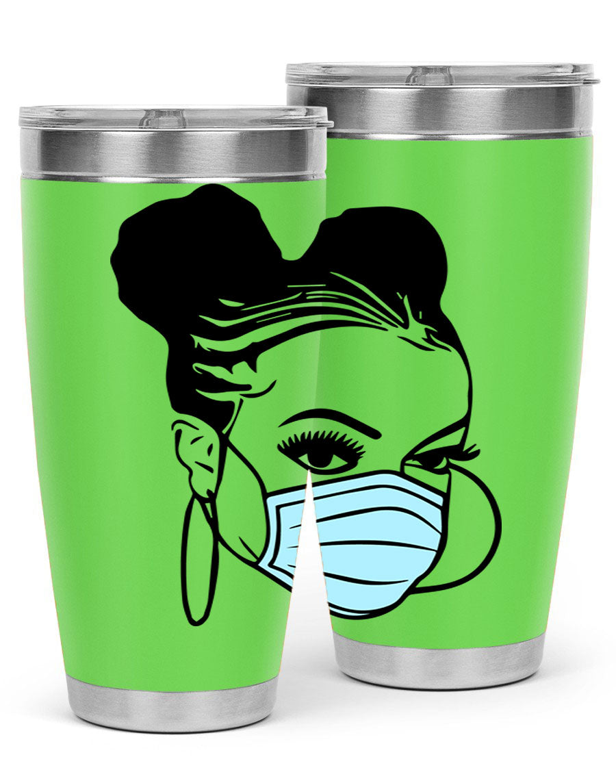 Black Nurse 20oz Tumbler made of stainless steel with a stylish design, perfect for hot and cold beverages.