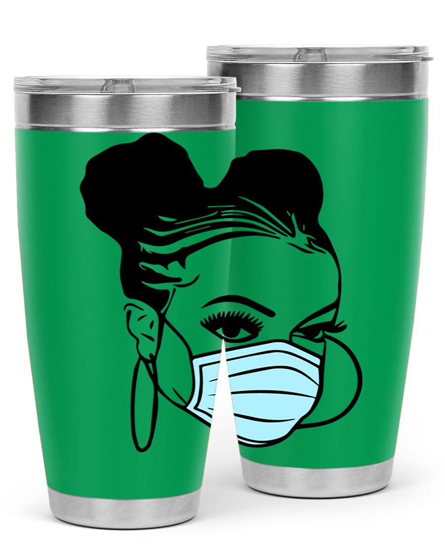 Black Nurse 20oz Tumbler made of stainless steel with a stylish design, perfect for hot and cold beverages.
