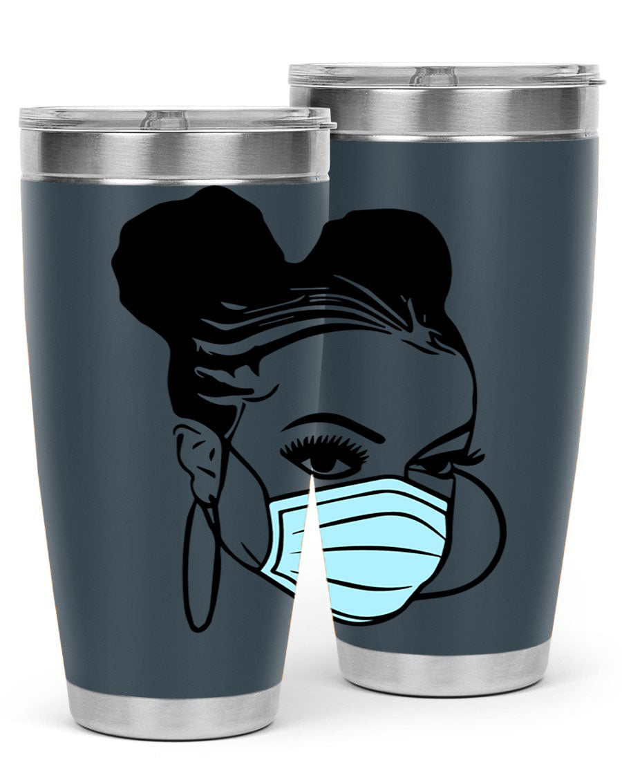 Black Nurse 20oz Tumbler made of stainless steel with a stylish design, perfect for hot and cold beverages.