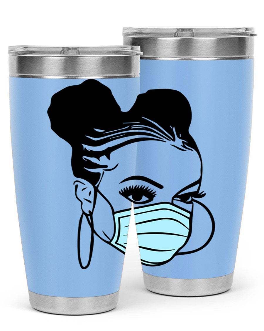 Black Nurse 20oz Tumbler made of stainless steel with a stylish design, perfect for hot and cold beverages.