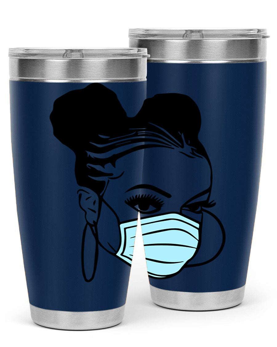 Black Nurse 20oz Tumbler made of stainless steel with a stylish design, perfect for hot and cold beverages.