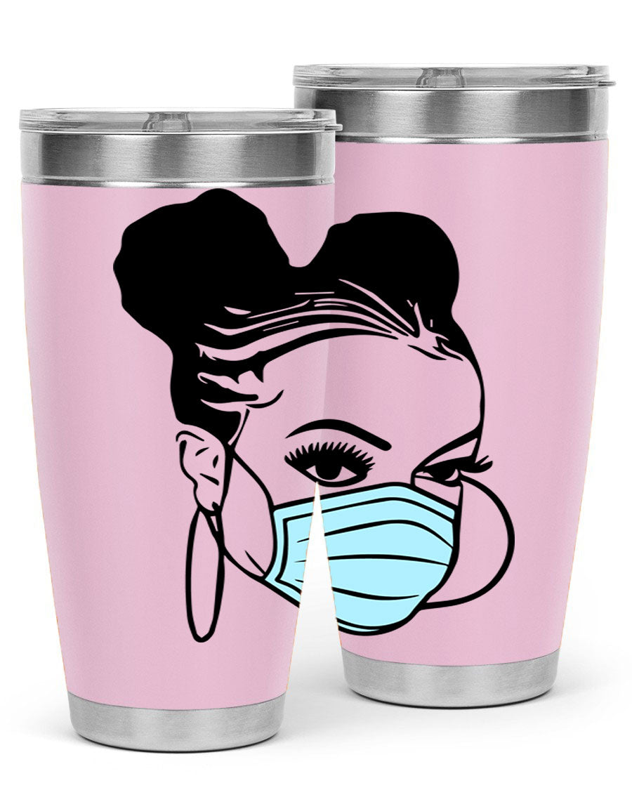 Black Nurse 20oz Tumbler made of stainless steel with a stylish design, perfect for hot and cold beverages.