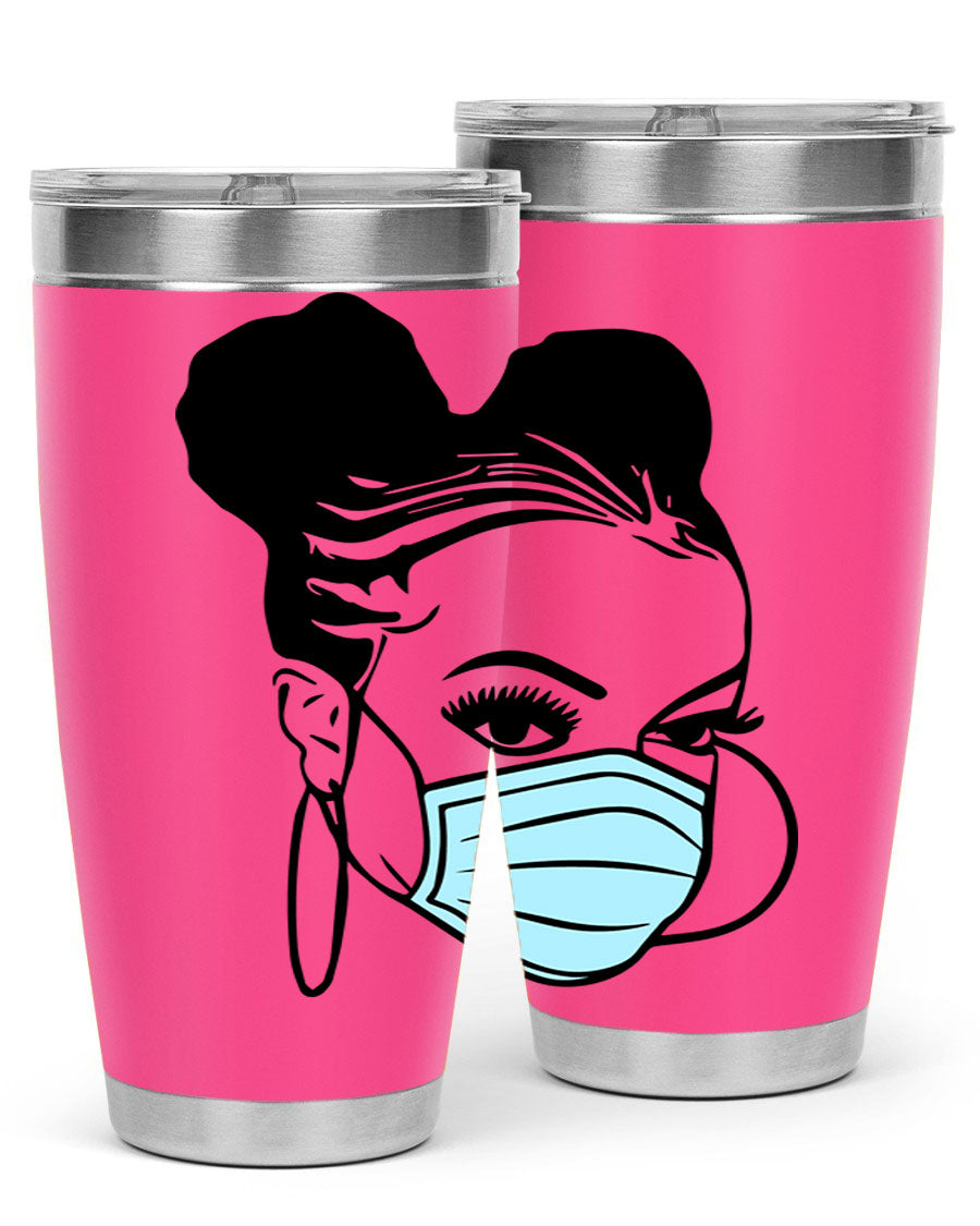 Black Nurse 20oz Tumbler made of stainless steel with a stylish design, perfect for hot and cold beverages.
