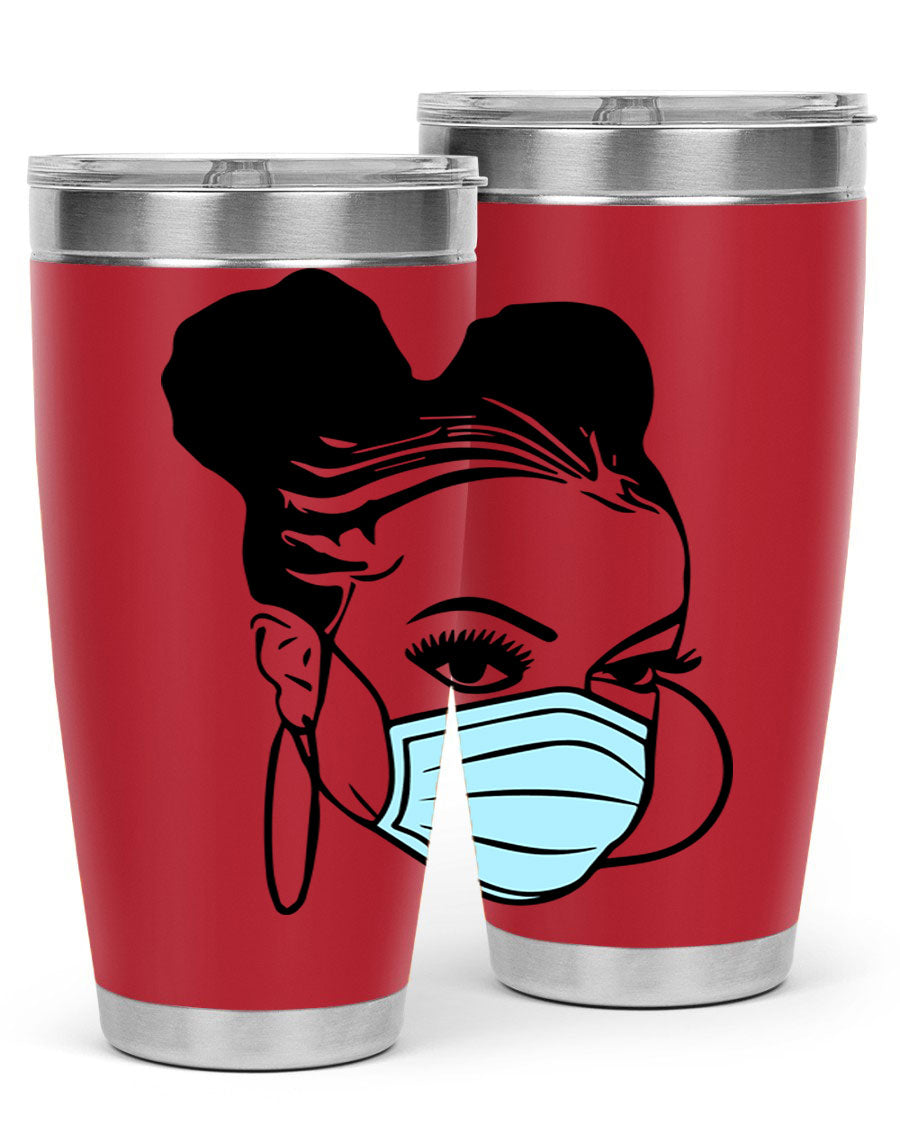 Black Nurse 20oz Tumbler made of stainless steel with a stylish design, perfect for hot and cold beverages.