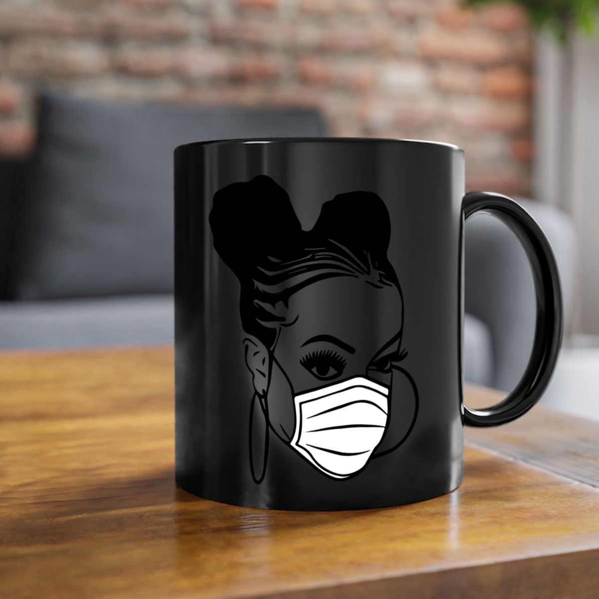 Black Nurse 6# Mug featuring a glossy finish, colored handle, and interior, available in multiple colors and sizes.