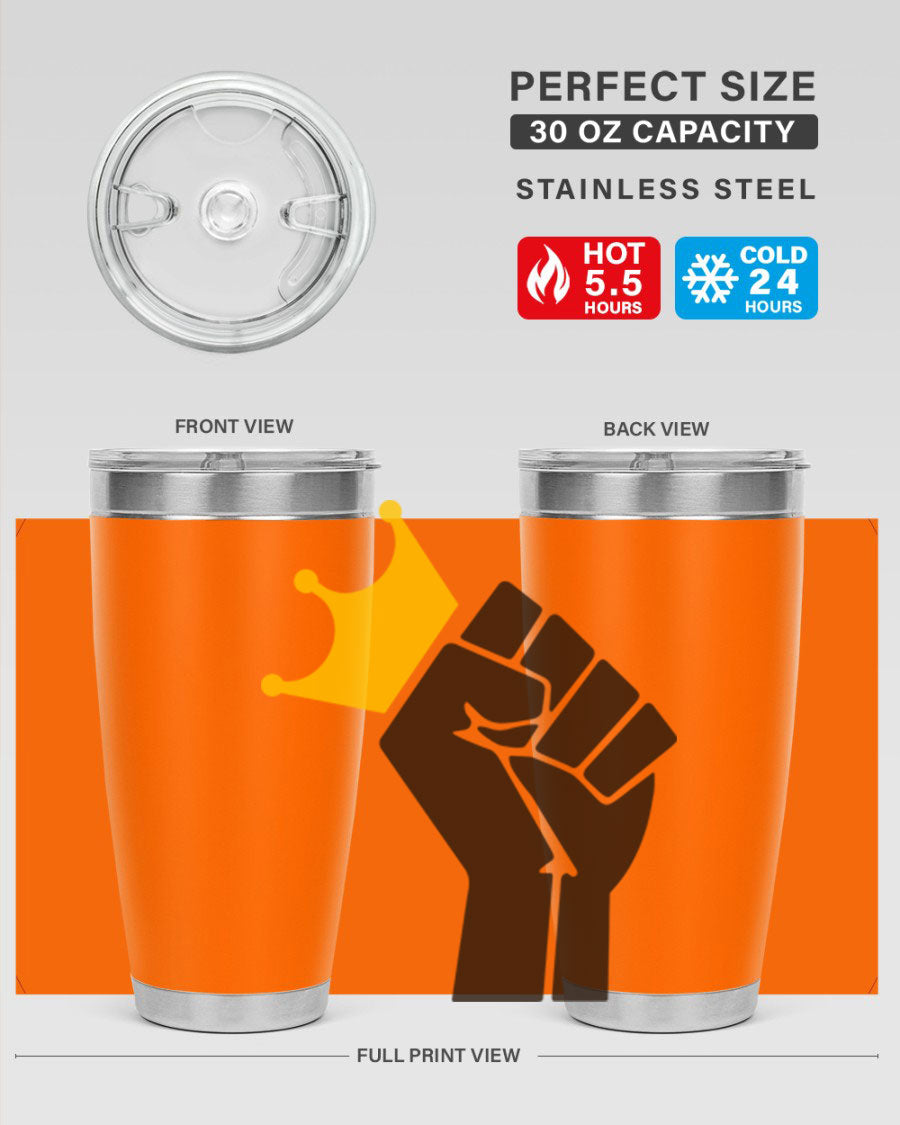 Black Power Crown 198# Cotton Tank featuring bold empowering phrases in black on a stylish tank top.