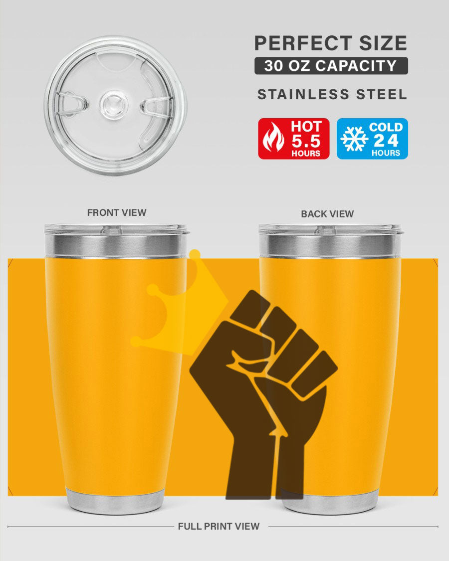 Black Power Crown 198# Cotton Tank featuring bold empowering phrases in black on a stylish tank top.