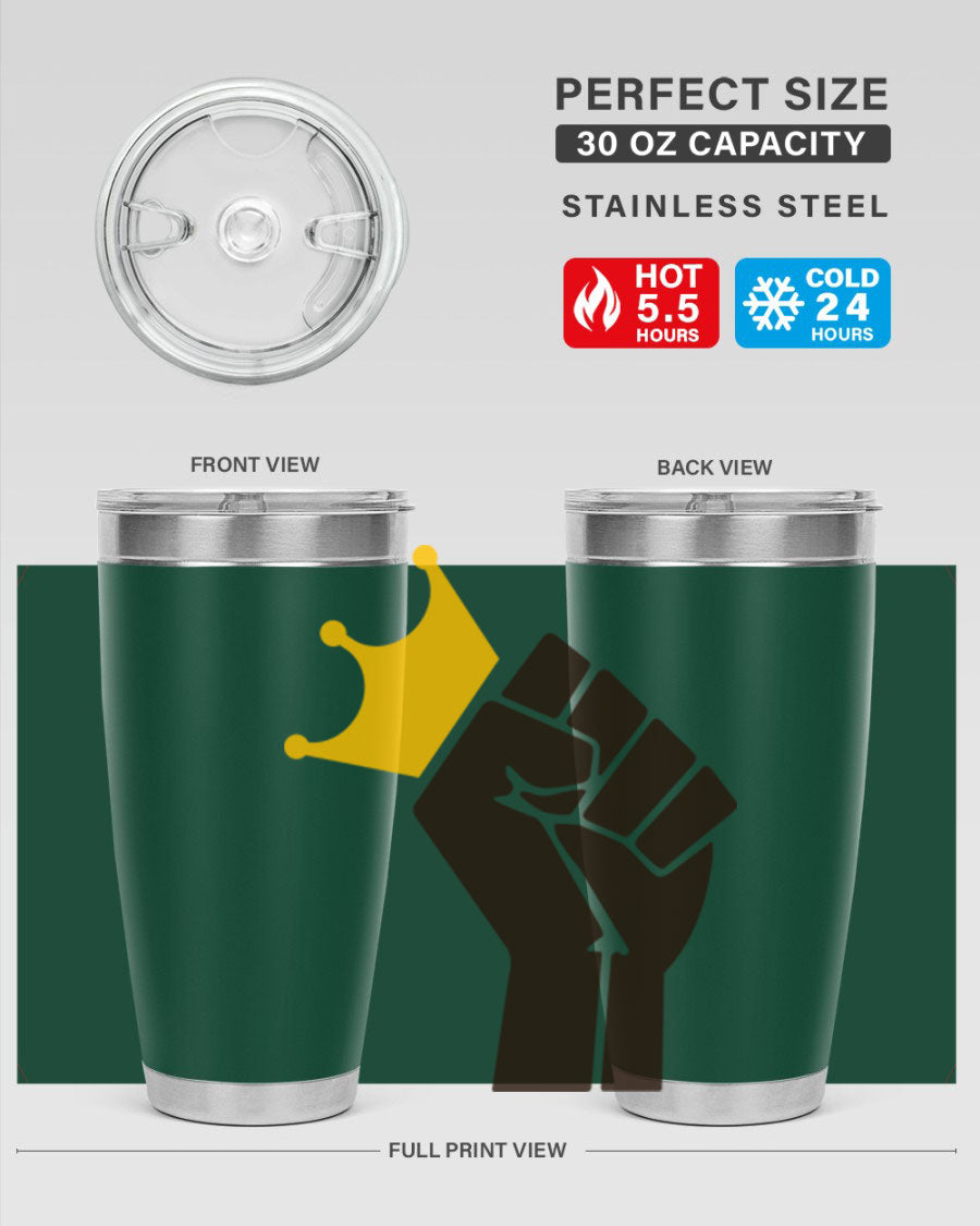 Black Power Crown 198# Cotton Tank featuring bold empowering phrases in black on a stylish tank top.