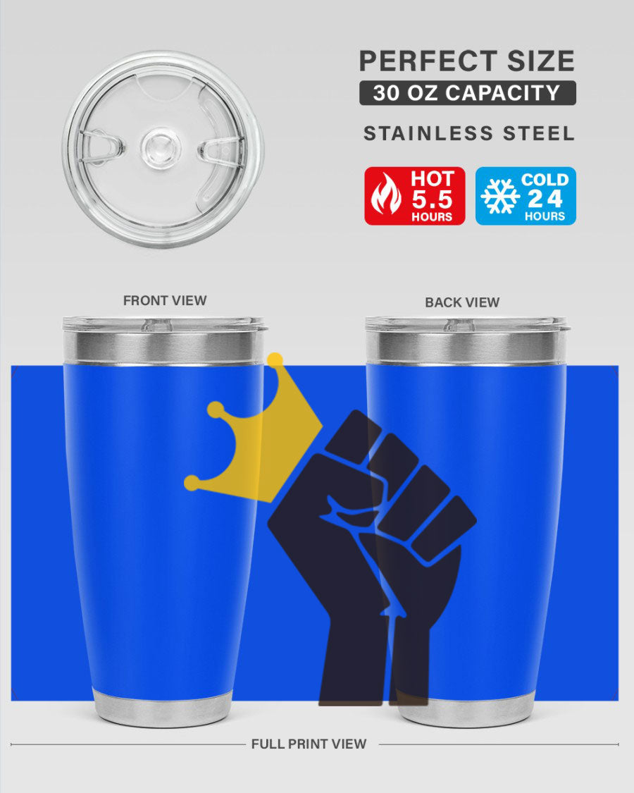 Black Power Crown 198# Cotton Tank featuring bold empowering phrases in black on a stylish tank top.