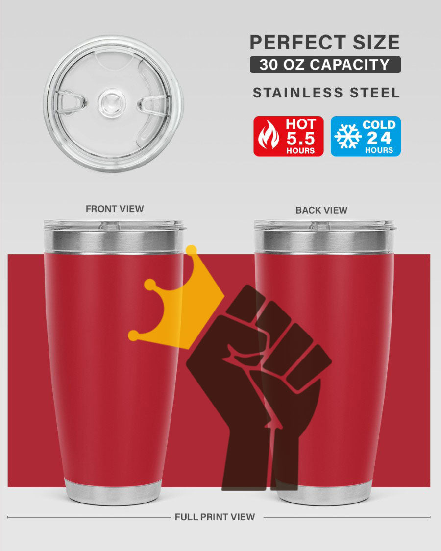 Black Power Crown 198# Cotton Tank featuring bold empowering phrases in black on a stylish tank top.