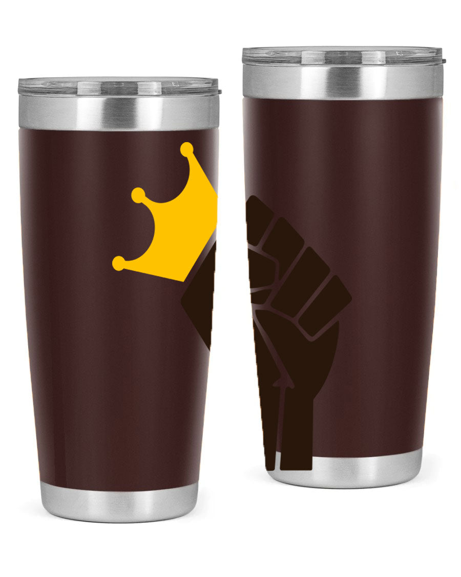 Black Power Crown 198# Cotton Tank featuring bold empowering phrases in black on a stylish tank top.