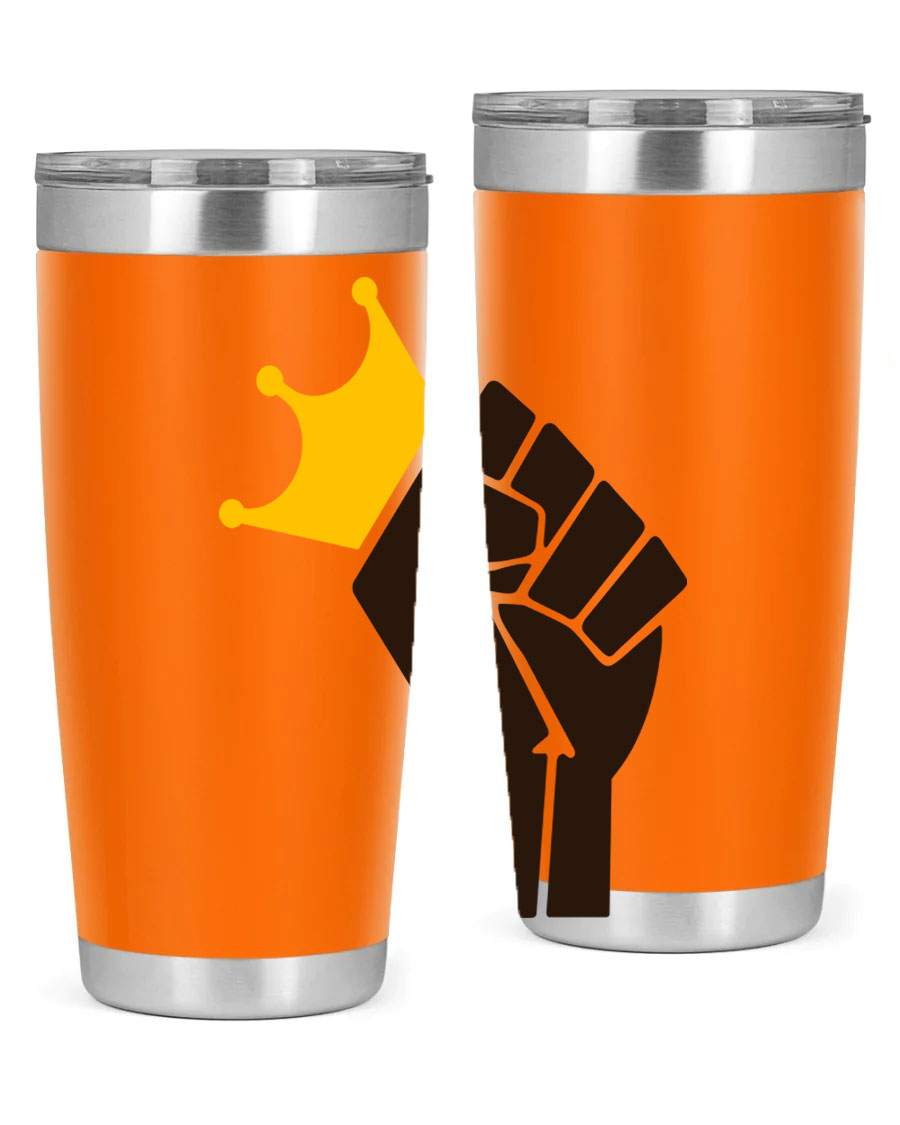 Black Power Crown 198# Cotton Tank featuring bold empowering phrases in black on a stylish tank top.