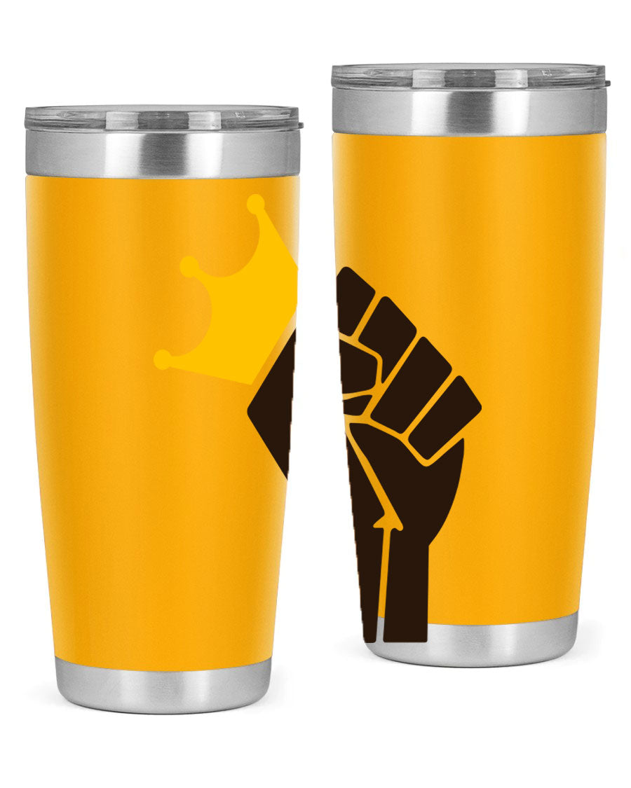 Black Power Crown 198# Cotton Tank featuring bold empowering phrases in black on a stylish tank top.