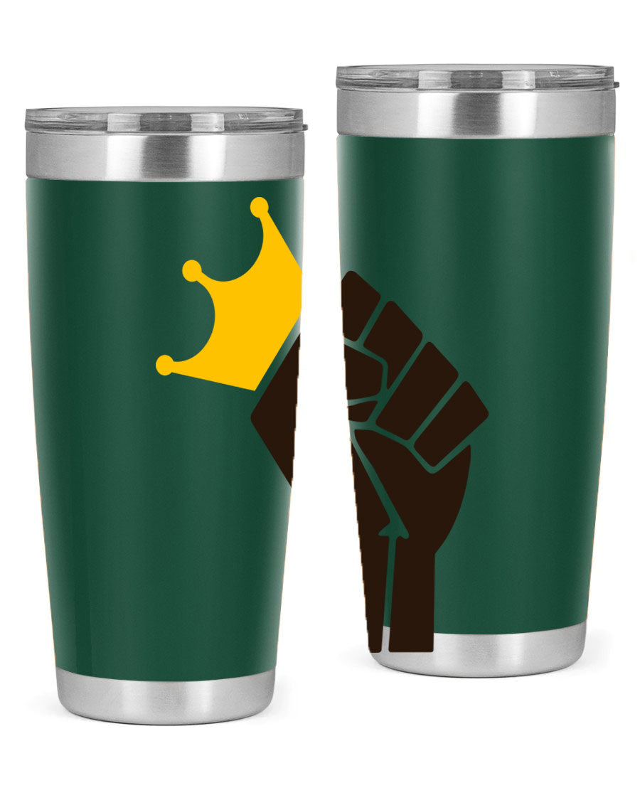 Black Power Crown 198# Cotton Tank featuring bold empowering phrases in black on a stylish tank top.