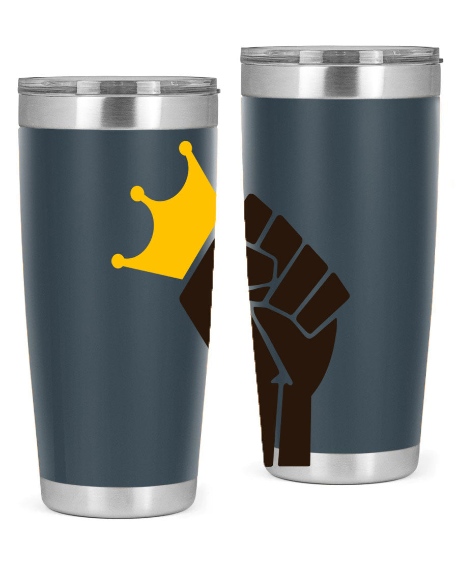 Black Power Crown 198# Cotton Tank featuring bold empowering phrases in black on a stylish tank top.