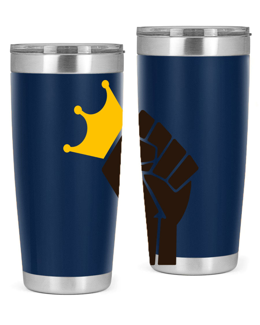 Black Power Crown 198# Cotton Tank featuring bold empowering phrases in black on a stylish tank top.