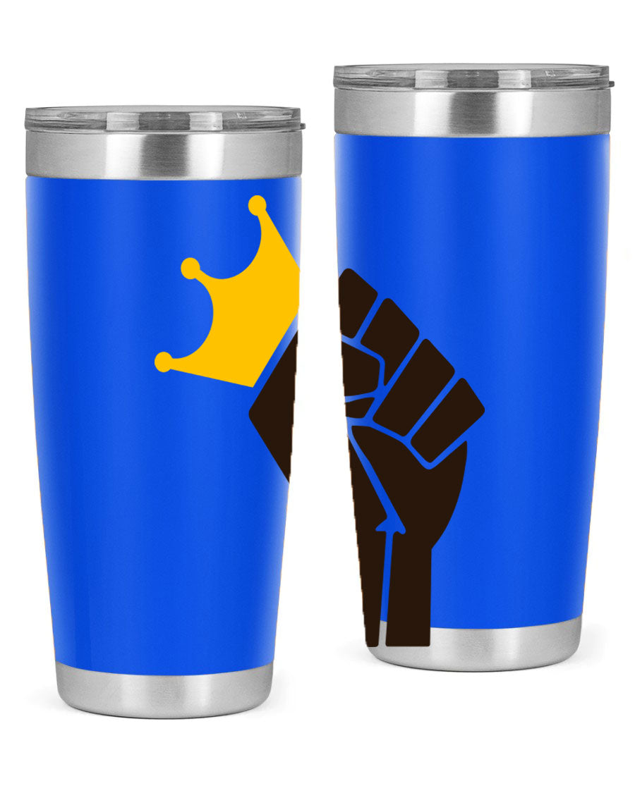 Black Power Crown 198# Cotton Tank featuring bold empowering phrases in black on a stylish tank top.