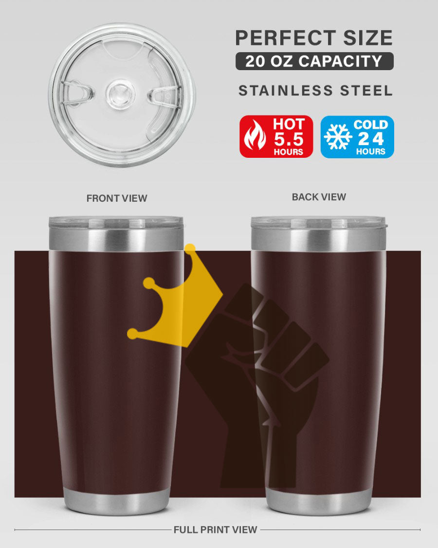 Black Power Crown 198# Cotton Tank featuring bold empowering phrases in black on a stylish tank top.