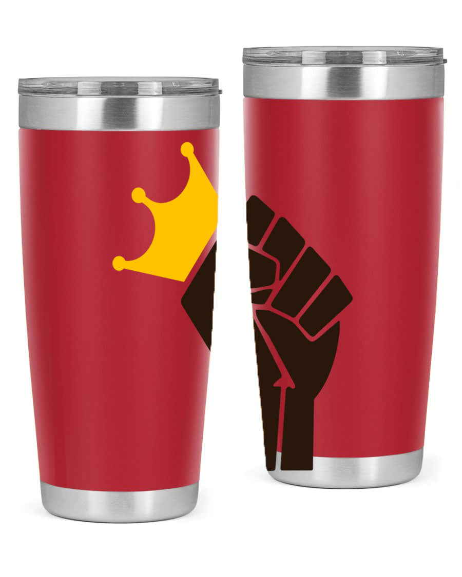 Black Power Crown 198# Cotton Tank featuring bold empowering phrases in black on a stylish tank top.