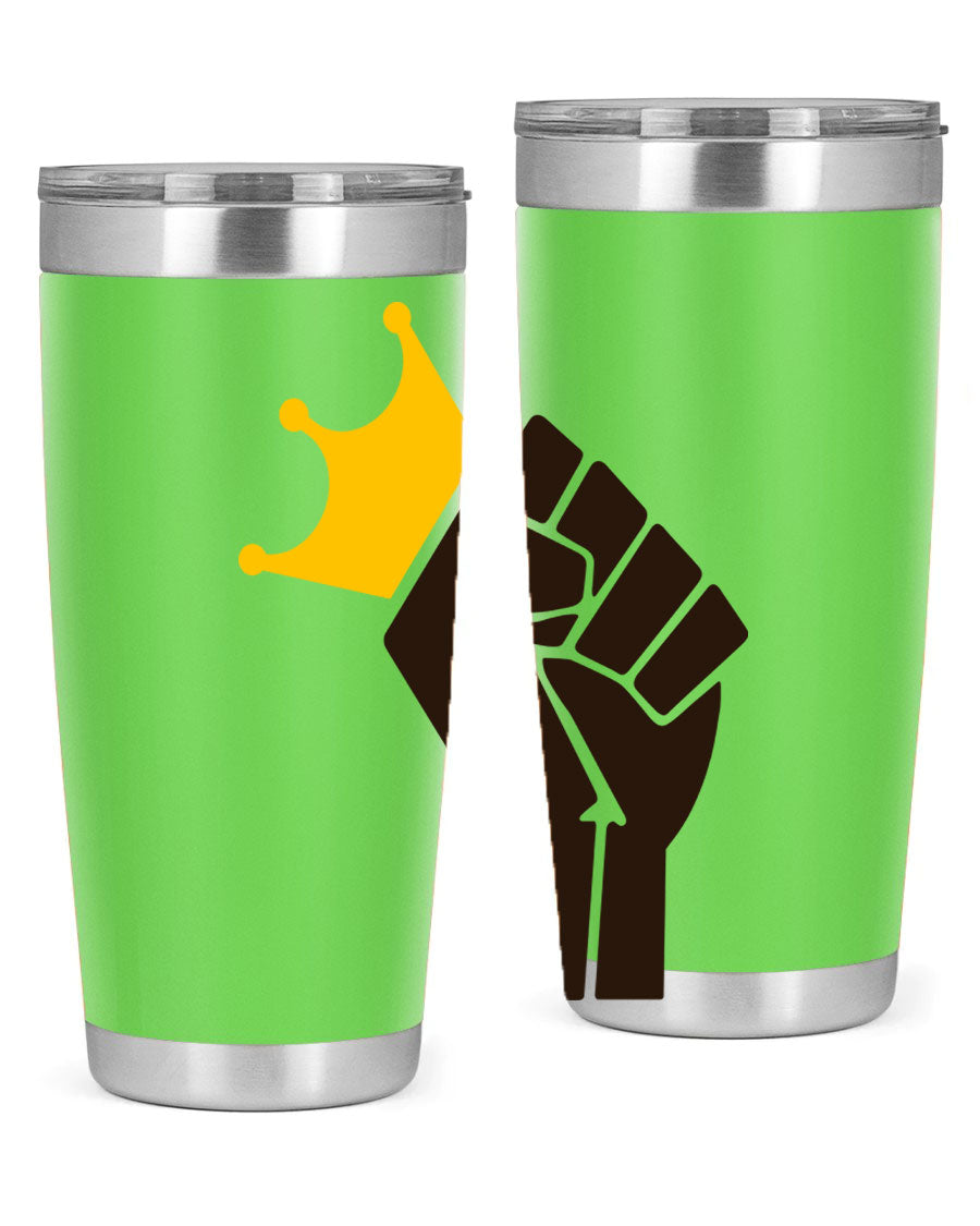 Black Power Crown 198# Cotton Tank featuring bold empowering phrases in black on a stylish tank top.