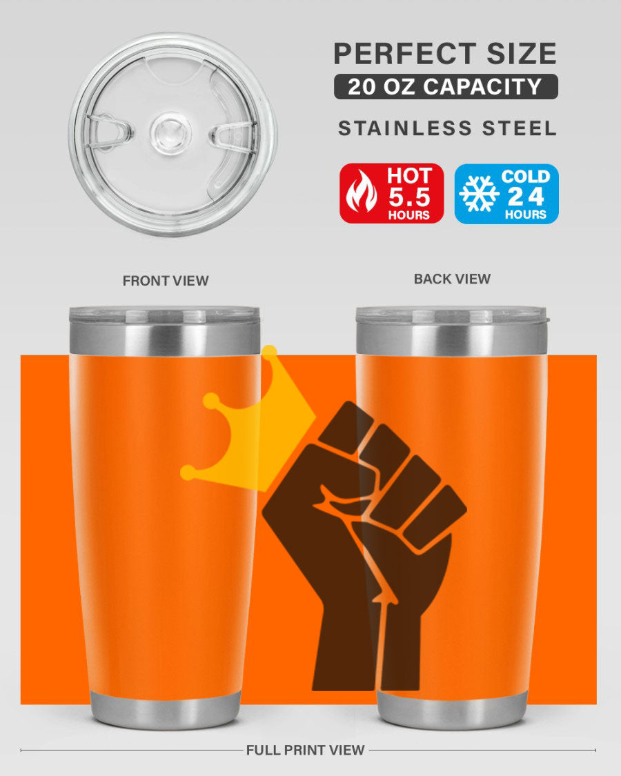 Black Power Crown 198# Cotton Tank featuring bold empowering phrases in black on a stylish tank top.