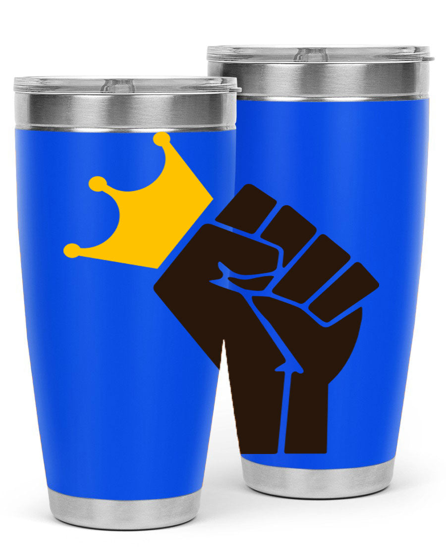 Black Power Crown 198# Cotton Tank featuring bold empowering phrases in black on a stylish tank top.