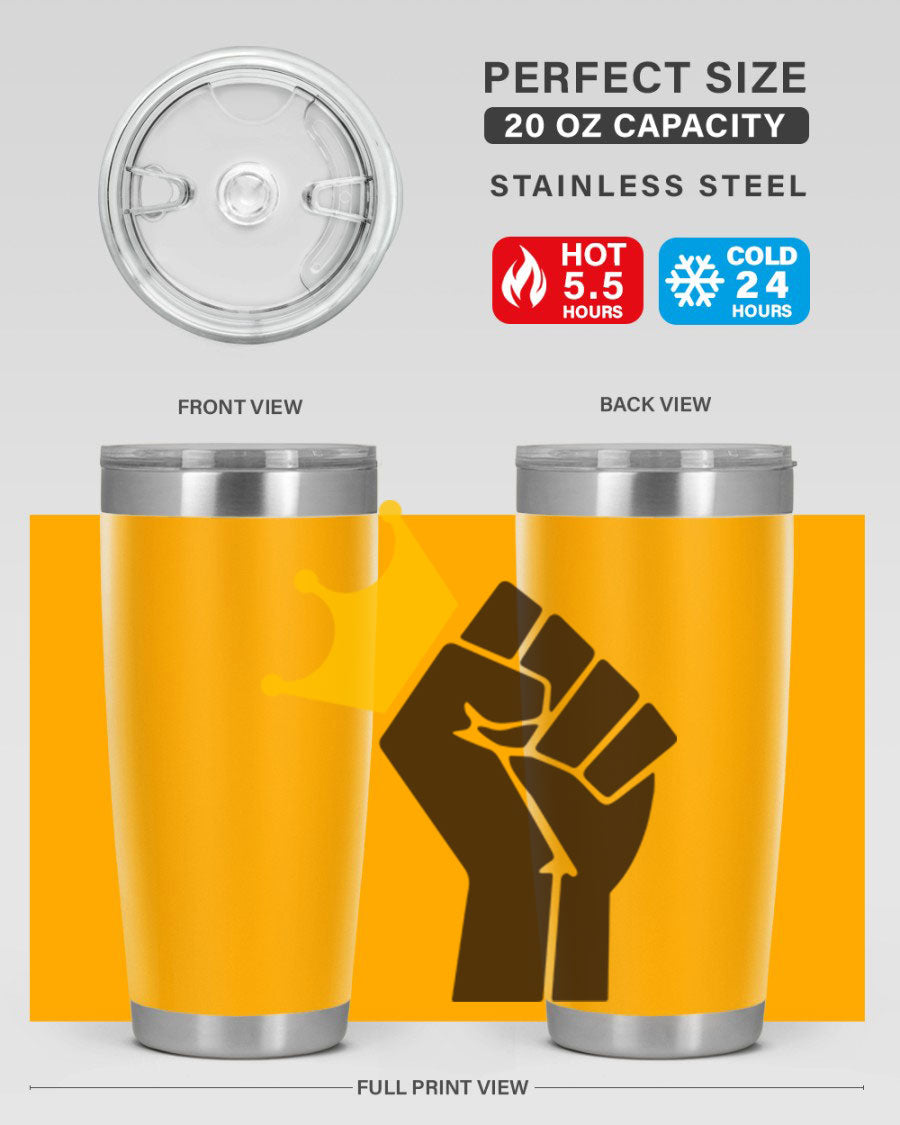 Black Power Crown 198# Cotton Tank featuring bold empowering phrases in black on a stylish tank top.