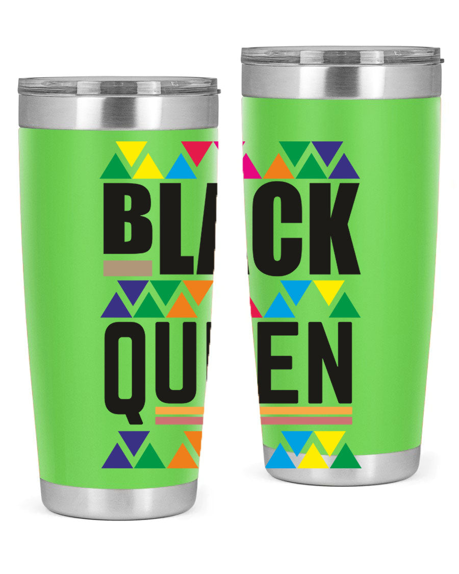 Black Queen Cotton Tank featuring empowering phrases in stylish typography, made from soft and breathable cotton fabric.