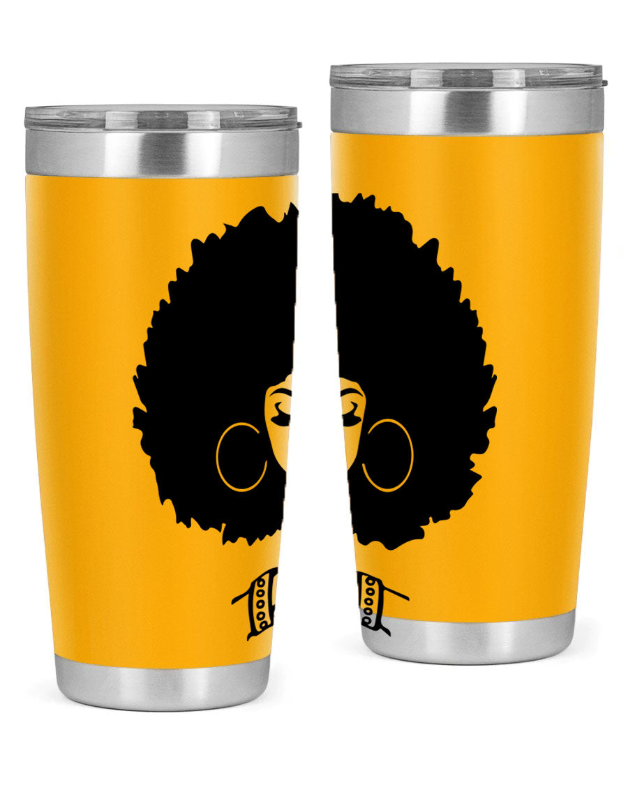 Black Women - Queen 21# Tumbler, double wall vacuum stainless steel with a stylish design celebrating black women.