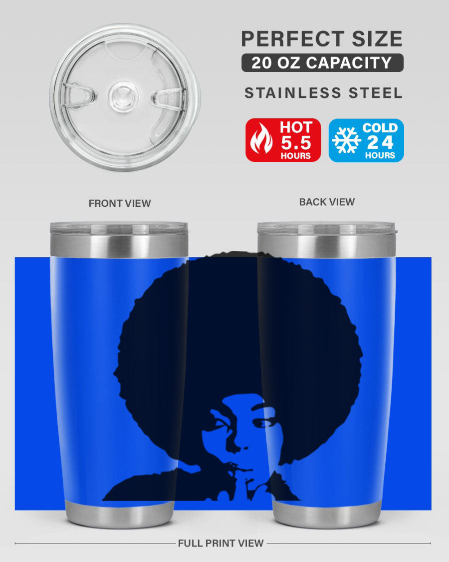 Black Women - Queen 36# Tumbler, 20oz stainless steel with double wall vacuum insulation, featuring a stylish design for hot and cold beverages.