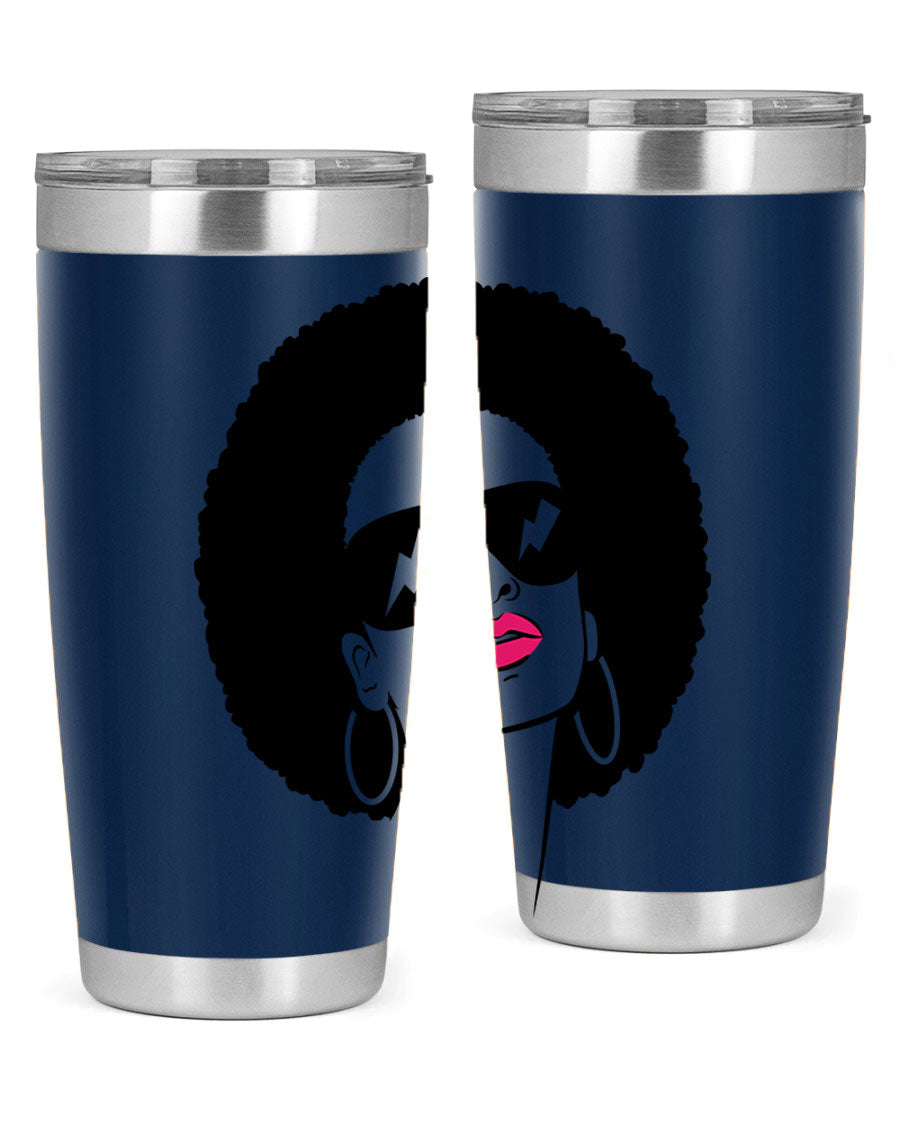Black Women - Queen 66# Tumbler in stainless steel with a stylish design, perfect for hot and cold beverages.