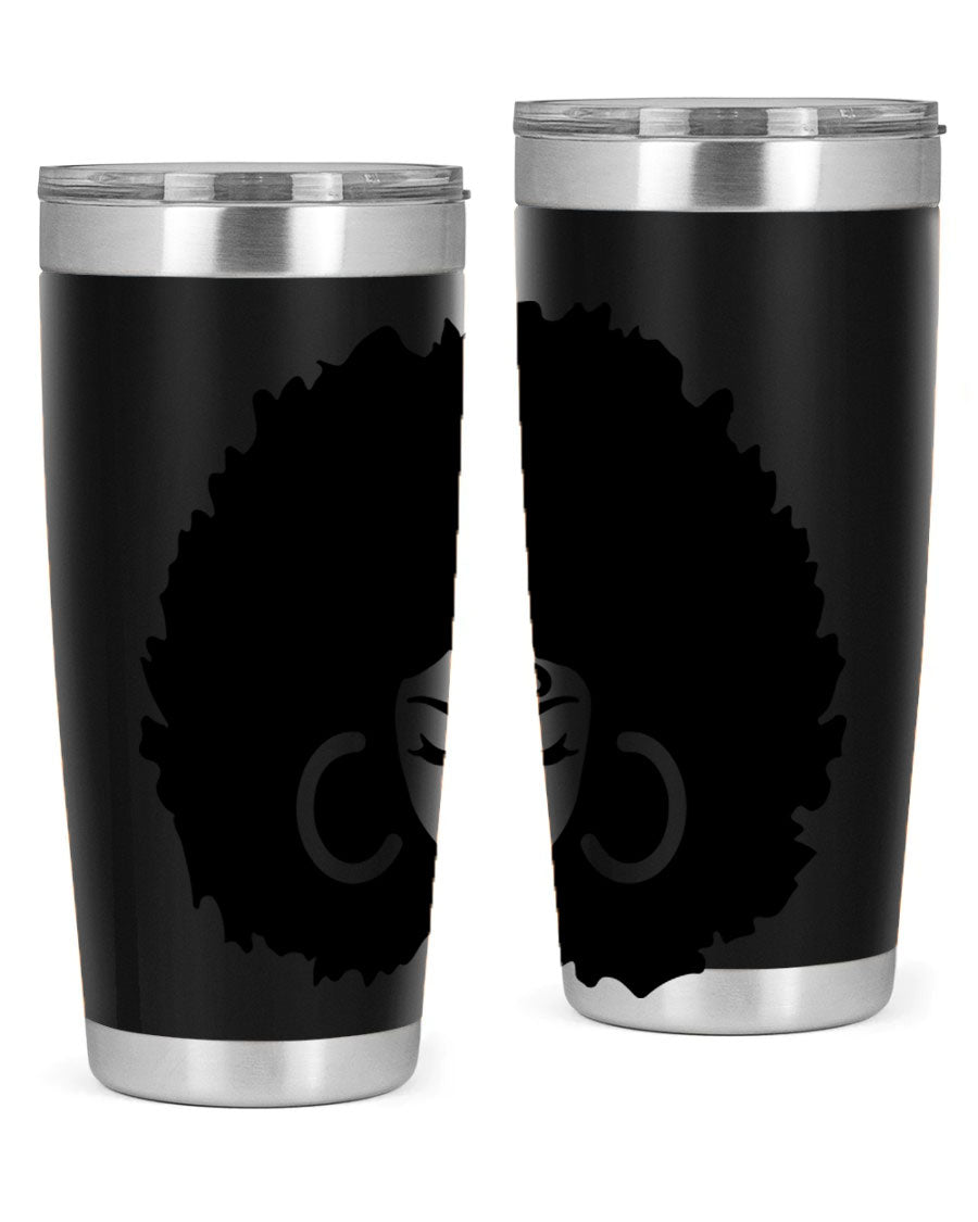 Black Women - Queen 63# Tumbler featuring double wall vacuum stainless steel design, perfect for hot and cold beverages.
