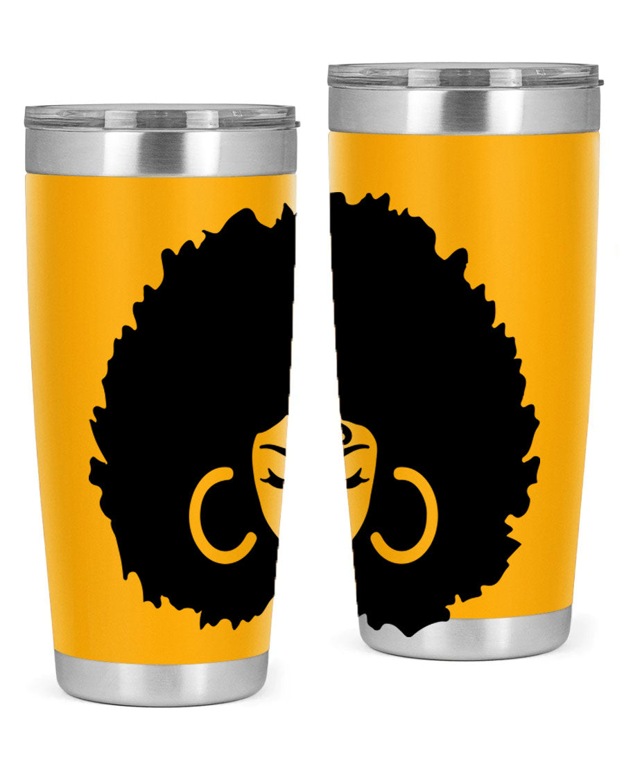 Black Women - Queen 63# Tumbler featuring double wall vacuum stainless steel design, perfect for hot and cold beverages.