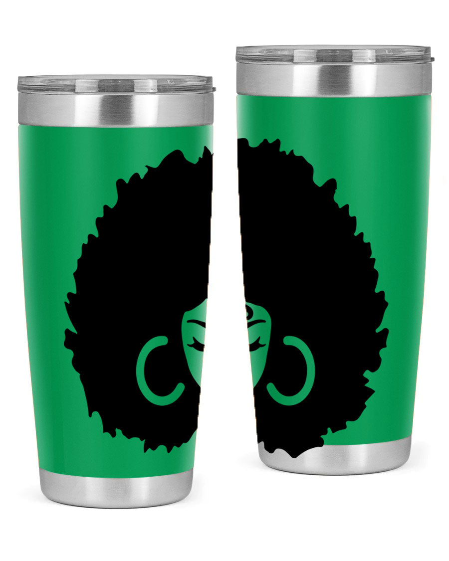 Black Women - Queen 63# Tumbler featuring double wall vacuum stainless steel design, perfect for hot and cold beverages.