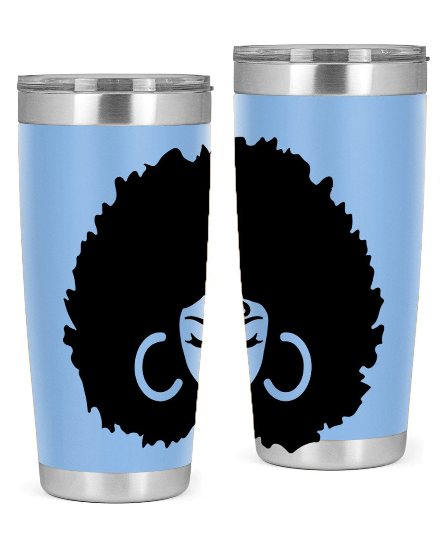 Black Women - Queen 63# Tumbler featuring double wall vacuum stainless steel design, perfect for hot and cold beverages.