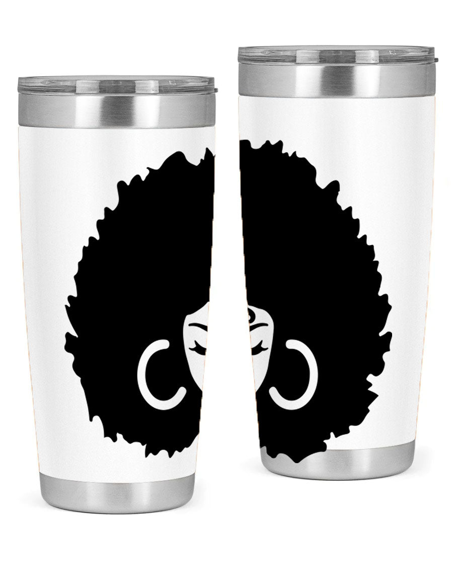 Black Women - Queen 63# Tumbler featuring double wall vacuum stainless steel design, perfect for hot and cold beverages.
